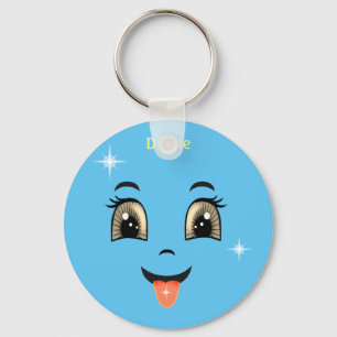Porte-clés Visage heureux divin mignon