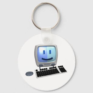 Porte-clés Visage mignon d'ordinateur