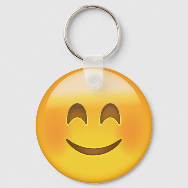 Porte-clés Visage souriant avec yeux souriants Emoji (Recto)