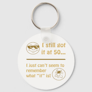 Porte-clés Visages amusants 50e anniversaire Gag Cadeaux