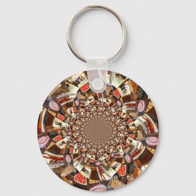 Porte-clés Vision psychédélique des teintes Brown (Recto)