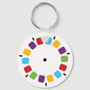 Porte-clés Visionneuse colorée Reel Retro Moderne