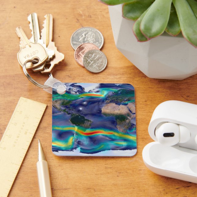 Porte-clés Visualisation Des Vents Mondiaux. (Bureau)