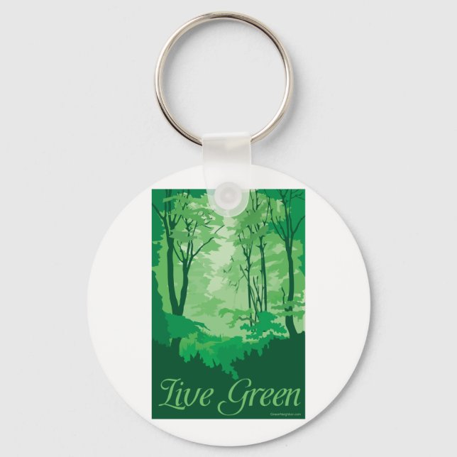 Porte-clés Vivant Vert - Hugger d'arbre (Recto)