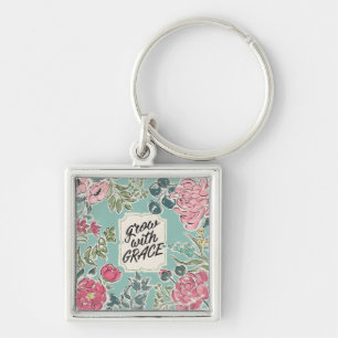 Porte-clés Vivez en fleur   se développent avec la grâce