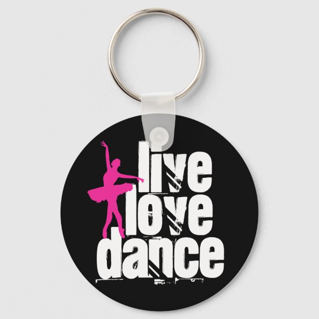 Porte-clés Vivre, Amour, Danse Ballerina (Recto)