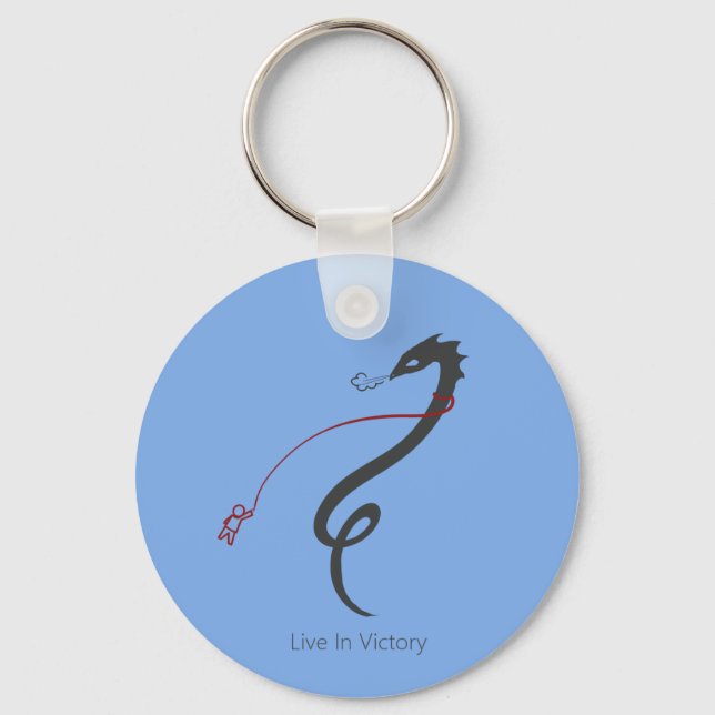 Porte-clés Vivre Dans La Victoire (Recto)