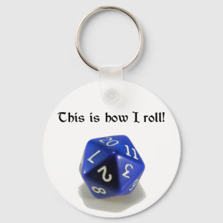 Porte-clés Voici comment je roule (d20)