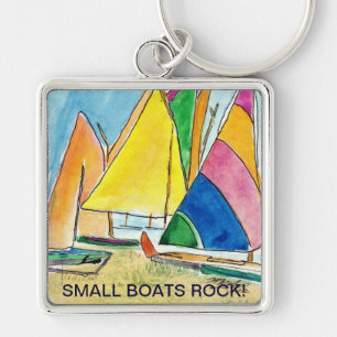 Porte-clés voilier à voile rocheuse pour petits ba