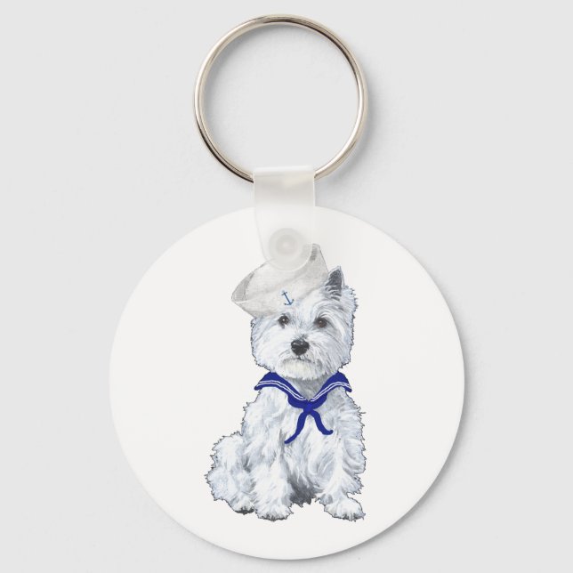 Porte-clés Voilier White Terrier de West Highland (Recto)