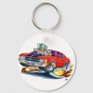 Porte-clés Voiture 1971-72 Rouge-Noire de Chevelle