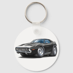 Porte-clés Voiture 1973-74 Noir-Blanche de javelot