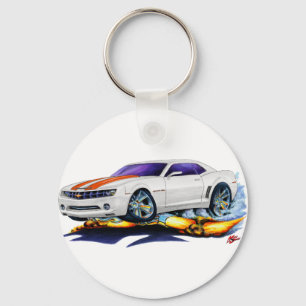 Porte-clés Voiture 2010 Blanc-Orange de Camaro