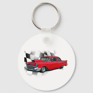 Porte-clés Voiture à moteur gonflé 1957 de Chevrolet