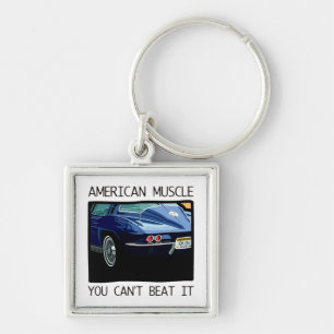 Porte-clés Voiture américaine de muscle, classique et V8 ble