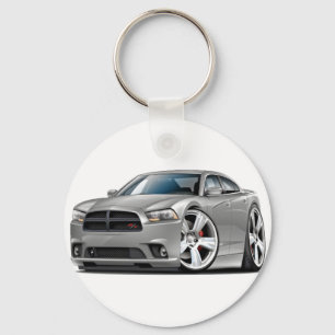 Porte-clés Voiture argentée du chargeur droite de Dodge