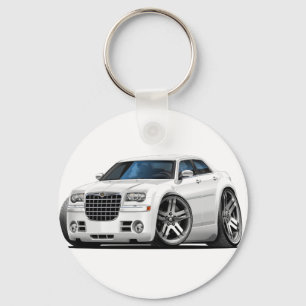 Porte-clés Voiture blanche Chrysler 300