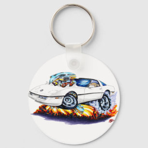 Porte-clés Voiture blanche Corvette 1984-93