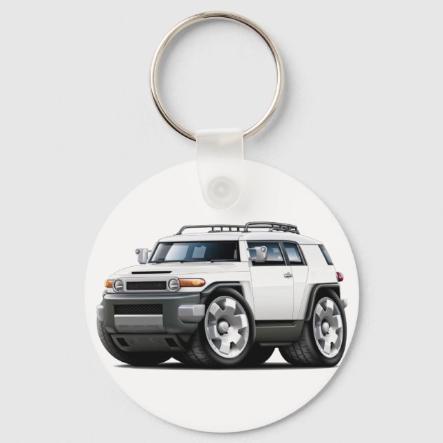 Porte-clés Voiture blanche Fj Cruiser (Recto)