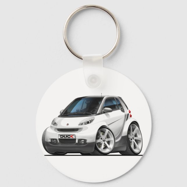 Porte-clés Voiture blanche intelligente (Recto)