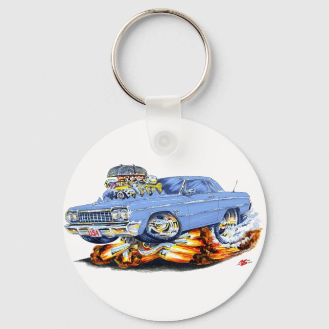 Porte-clés Voiture bleu clair Impala 1964 (Recto)