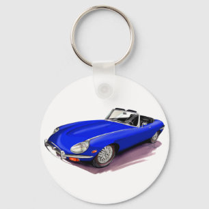 Porte-clés Voiture bleue Jaguar XKE