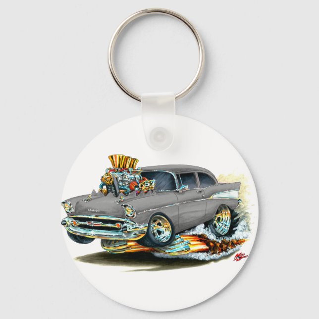 Porte-clés Voiture Chevy 150-210 Gris 1957 (Recto)