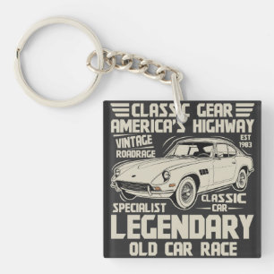 Porte-clés voiture classique légendaire Voiture