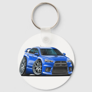 Porte-clés Voiture de bleu de Mitsubishi Evo