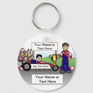Porte-clés Voiture de course personnalisée, Conducteur de jeu