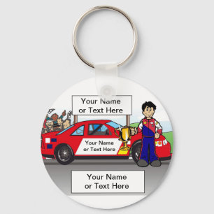 Porte-clés Voiture de course personnalisée, Voiture Stock - C