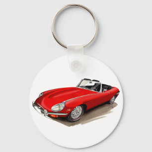 Porte-clés Voiture de rouge de Jaguar XKE