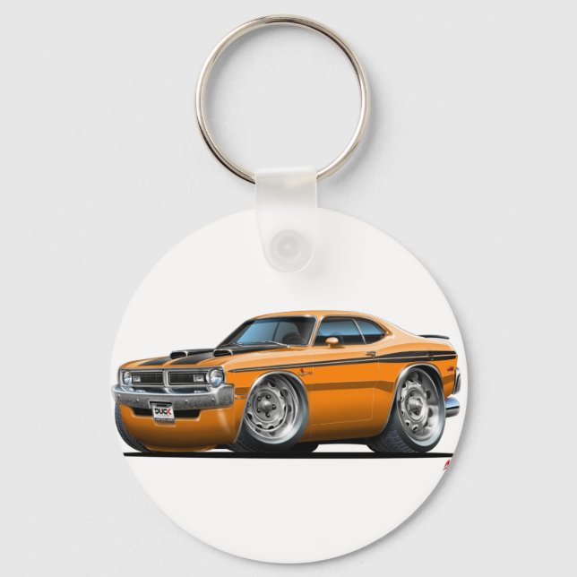 Porte-clés Voiture Dodge Demon Orange (Recto)