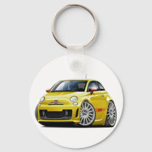 Porte-clés Voiture Fiat 500 Abarth Jaune