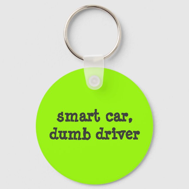 Porte-clés voiture intelligente, conducteur idiot (Recto)