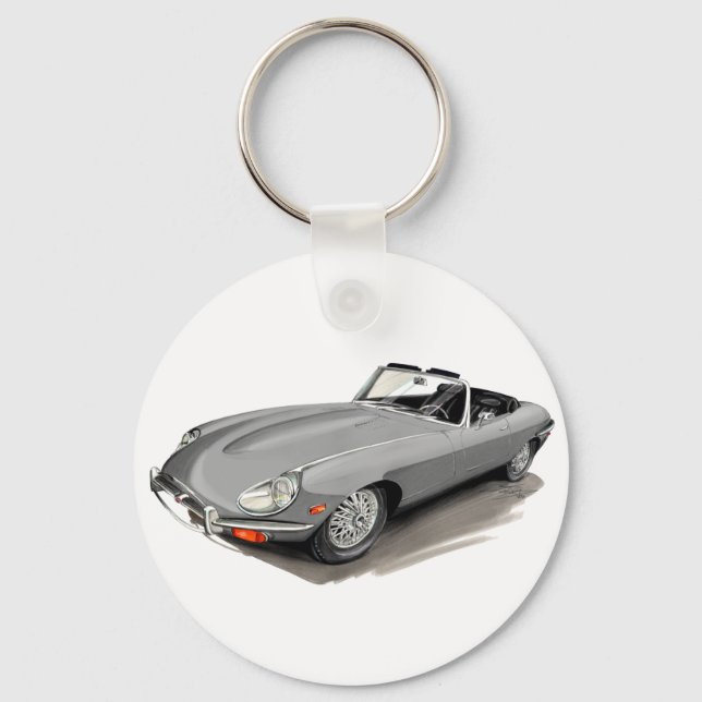 Porte-clés Voiture Jaguar XKE Silver (Recto)