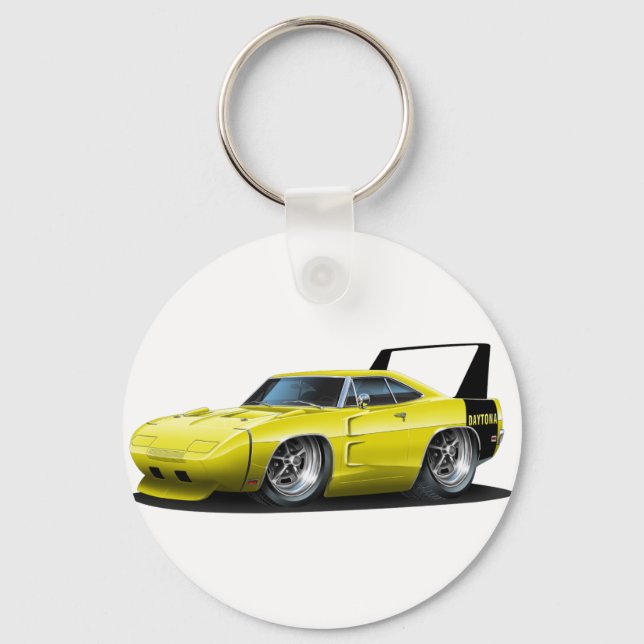Porte-clés Voiture jaune Dodge Daytona (Recto)