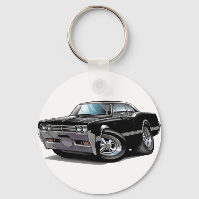 Porte-clés Voiture Noire Cutlass 1966 (Recto)
