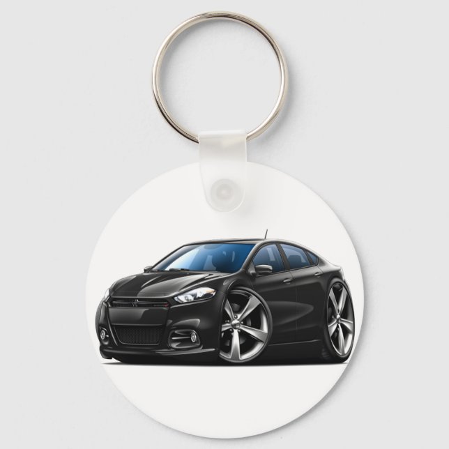 Porte-clés Voiture noire Dodge Dart (Recto)