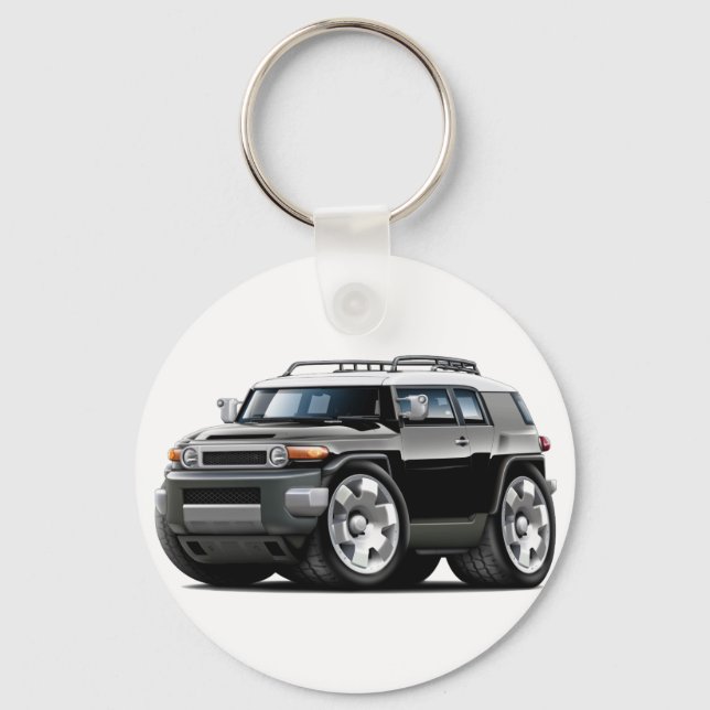 Porte-clés Voiture Noire Fj Cruiser (Recto)