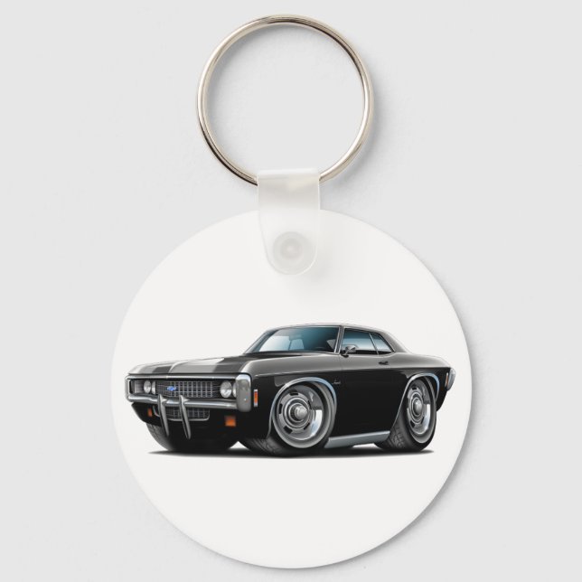 Porte-clés Voiture noire Impala 1969 (Recto)