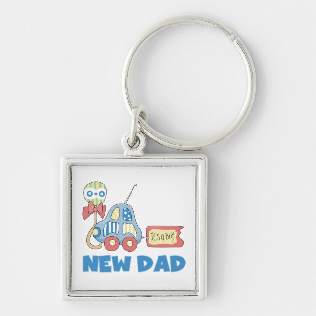 Porte-clés Voiture Nouveau Papa C'est un garçon Cadeaux (Devant)
