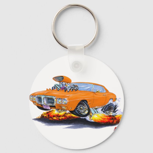 Porte-clés Voiture orange Firebird 1969 (Recto)