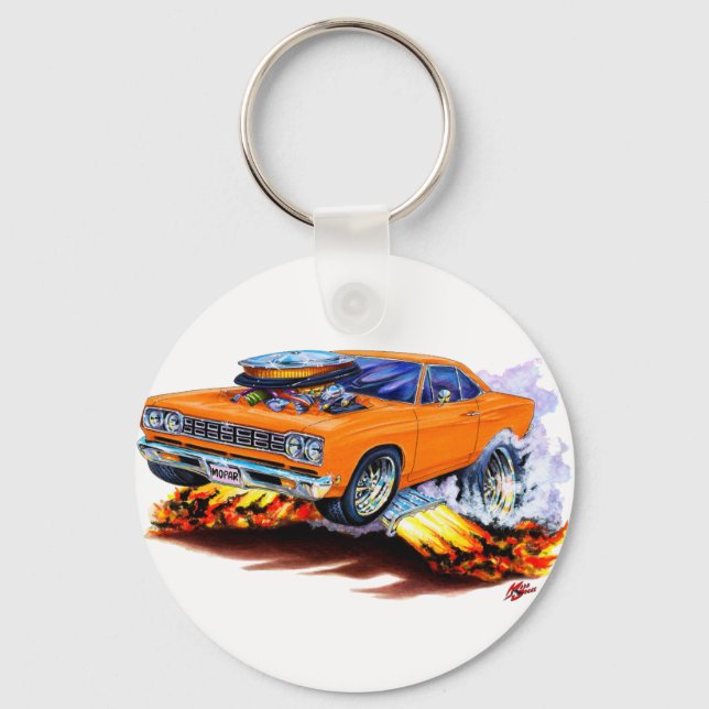 Porte-clés Voiture orange Roadrunner 1968-69 (Recto)