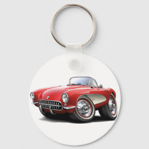 Porte-clés Voiture rouge Corvette 1956-57