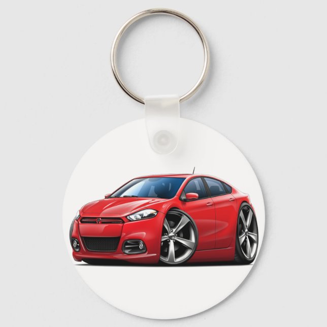 Porte-clés Voiture rouge Dodge Dart 2013 (Recto)