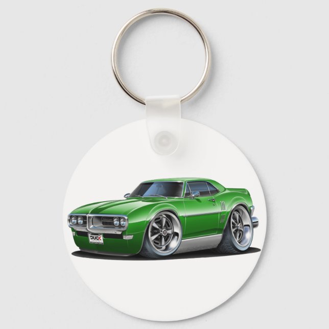 Porte-clés Voiture verte Firebird 1968 (Recto)