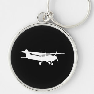 Porte-clés Vol classique de silhouette de Cessna d'avions sur