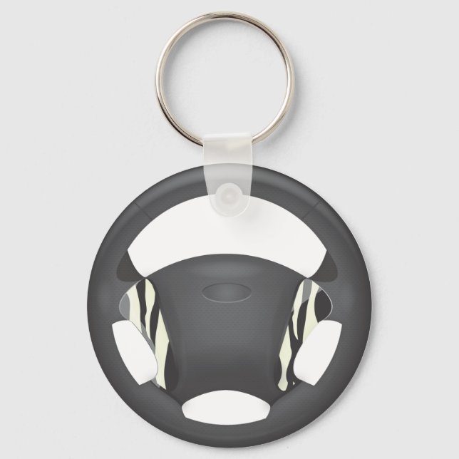 Porte-clés Volant à motif zèbre (Recto)