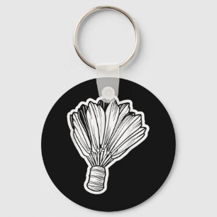 Porte-clés Volant de badminton ligne artistique